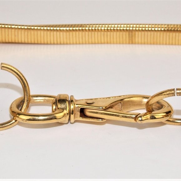Accessocraft NYC Vintage Double Stretch Gold Metal Coil Belt S/M main image 4